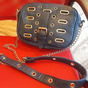 Dark blue /gold stylish purse /shoulder bag